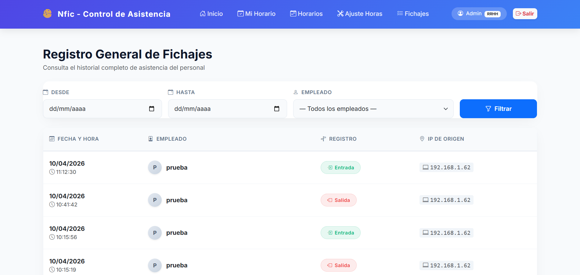 Infraestructura on-premise para un sistema de fichaje con RFID — imagen 1