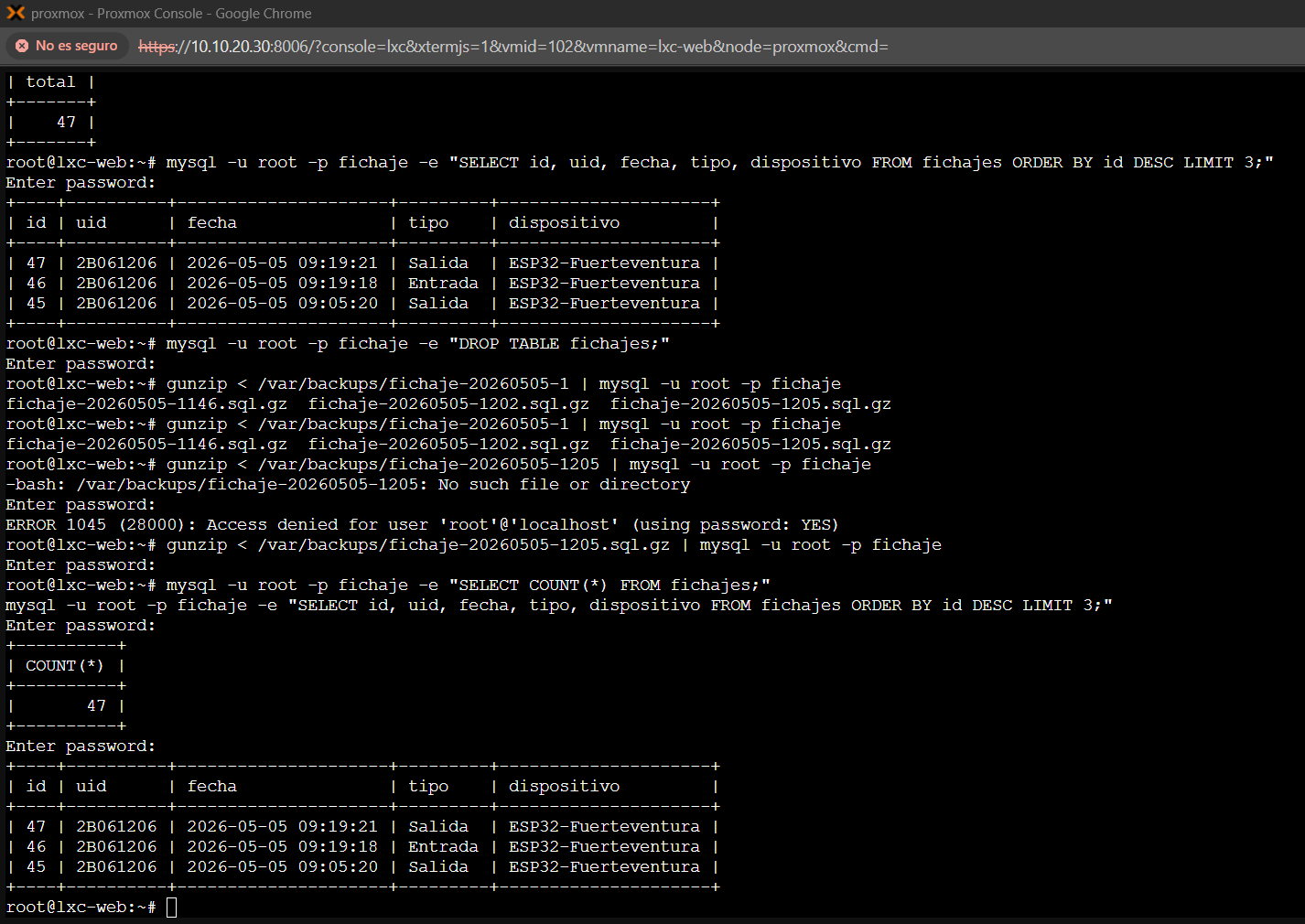 Infraestructura on-premise para un sistema de fichaje con RFID — imagen 7